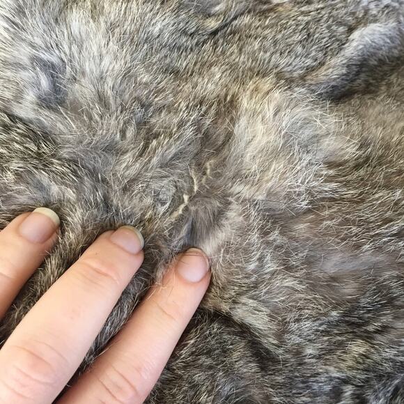 Rabbit fur jacket winter coat vintage Mob Wives Wife Formal Dress Up Luxurious - Picture 4 of 8